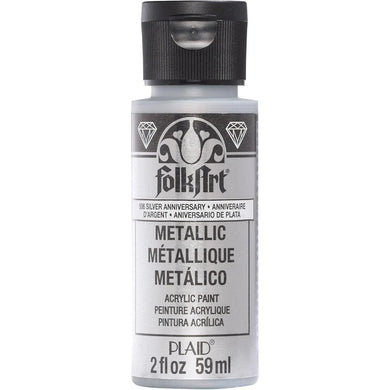 FolkArt Metallic Acrylic Paint - Silver Anniversary