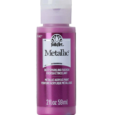FolkArt Metallic Acrylic Paint - Sparkling Fuchsia
