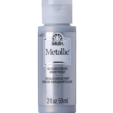 FolkArt Metallic Acrylic Paint - Sterling Silver