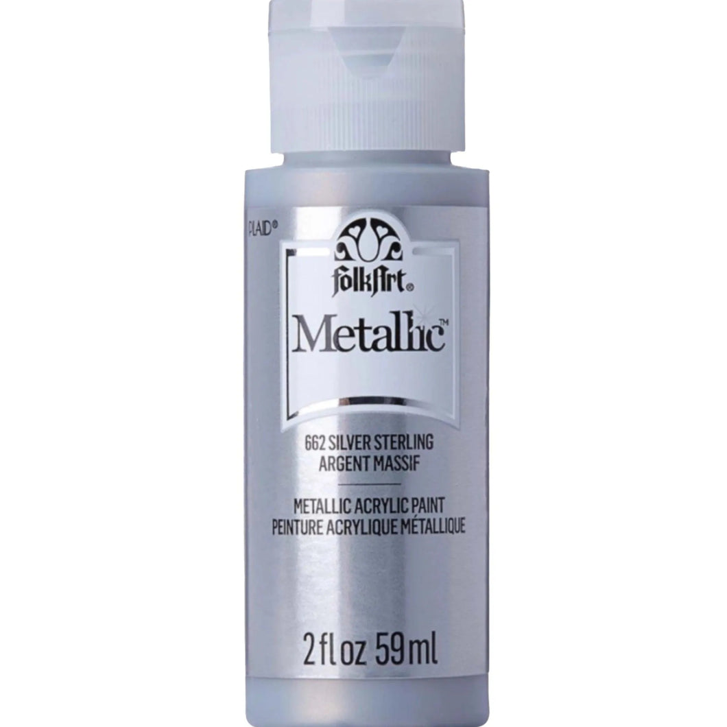 FolkArt Metallic Acrylic Paint - Sterling Silver