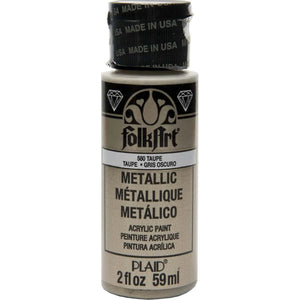 FolkArt Metallic Acrylic Paint - Taupe