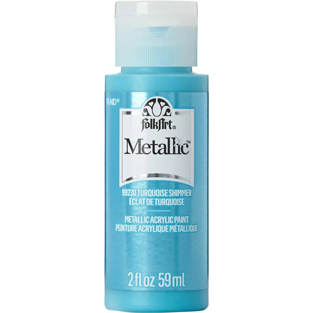 FolkArt Metallic Acrylic Paint - Turquoise Shimmer