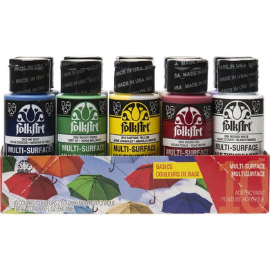 FolkArt Multi-Surface Acrylic Paint - Basic Set