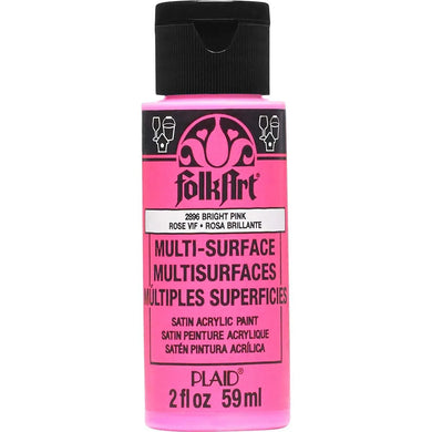 FolkArt Multi-Surface Acrylic Paint - Bright Pink