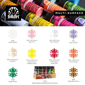 FolkArt Multi-Surface Acrylic Paint - Celebration Set