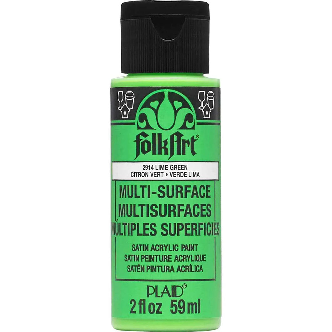 FolkArt Multi-Surface Acrylic Paint - Lime Green