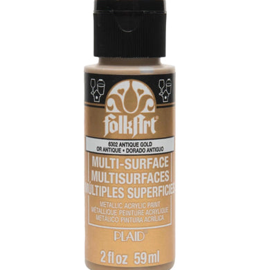 FolkArt Multi-Surface Acrylic Paint - Metallic Antique Gold