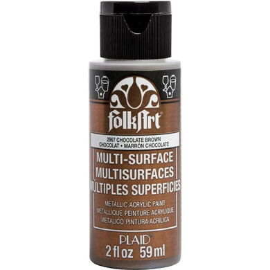 FolkArt Multi-Surface Acrylic Paint - Metallic Chocolate Brown