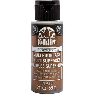 FolkArt Multi-Surface Acrylic Paint - Metallic Chocolate Brown