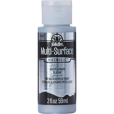 FolkArt Multi-Surface Acrylic Paint - Metallic Platinum