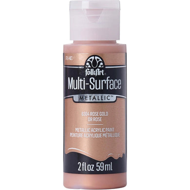 FolkArt Multi-Surface Acrylic Paint - Metallic Rose Gold