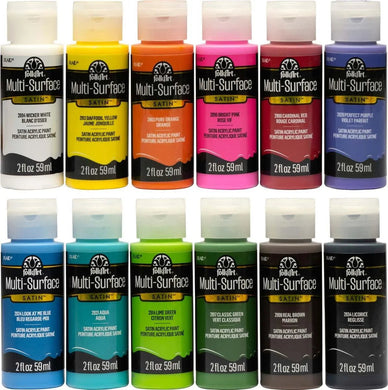 FolkArt Multi-Surface Acrylic Paint - Satin Set 1