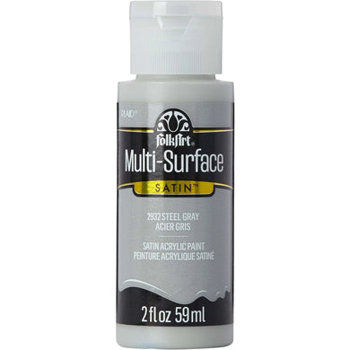 FolkArt Multi-Surface Acrylic Paint - Steel Gray
