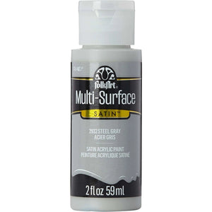 FolkArt Multi-Surface Acrylic Paint - Steel Gray