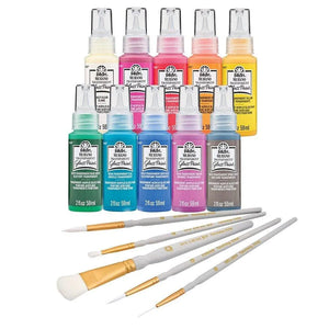 FolkArt Murano Glass Paint & Brush Set