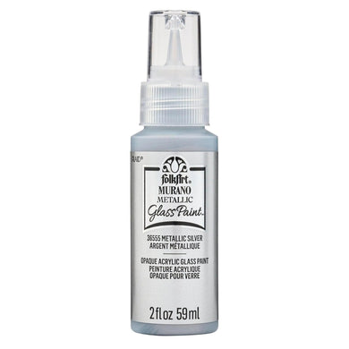 FolkArt Murano Glass Paint - Metallic Silver