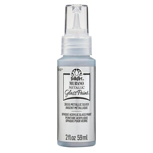 FolkArt Murano Glass Paint - Metallic Silver