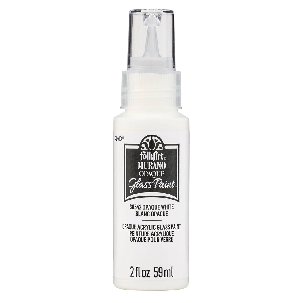 FolkArt Murano Glass Paint - Opaque White