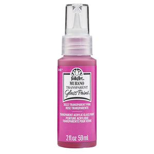 FolkArt Murano Glass Paint - Transparent Pink