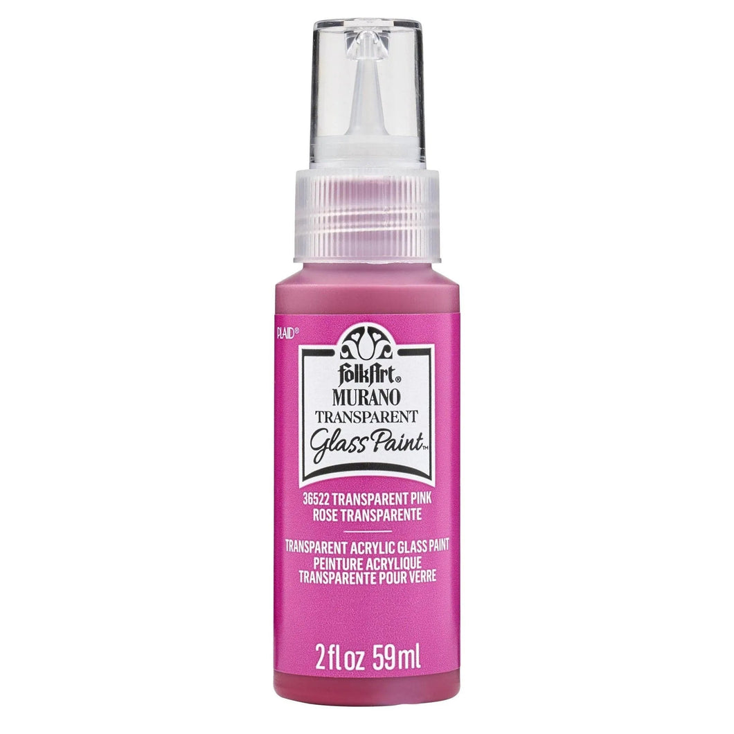 FolkArt Murano Glass Paint - Transparent Pink