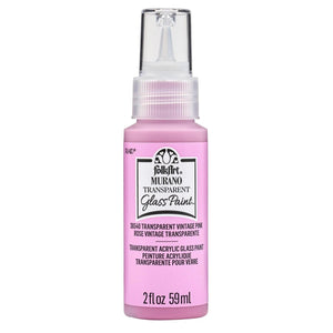 FolkArt Murano Glass Paint - Transparent Vintage Pink
