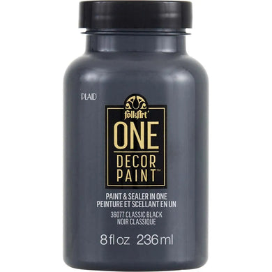 FolkArt One Decor Paint - Classic Black
