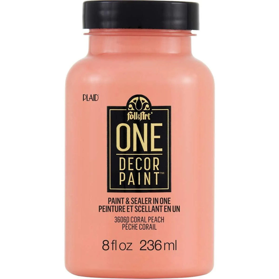 FolkArt One Decor Paint - Coral Peach
