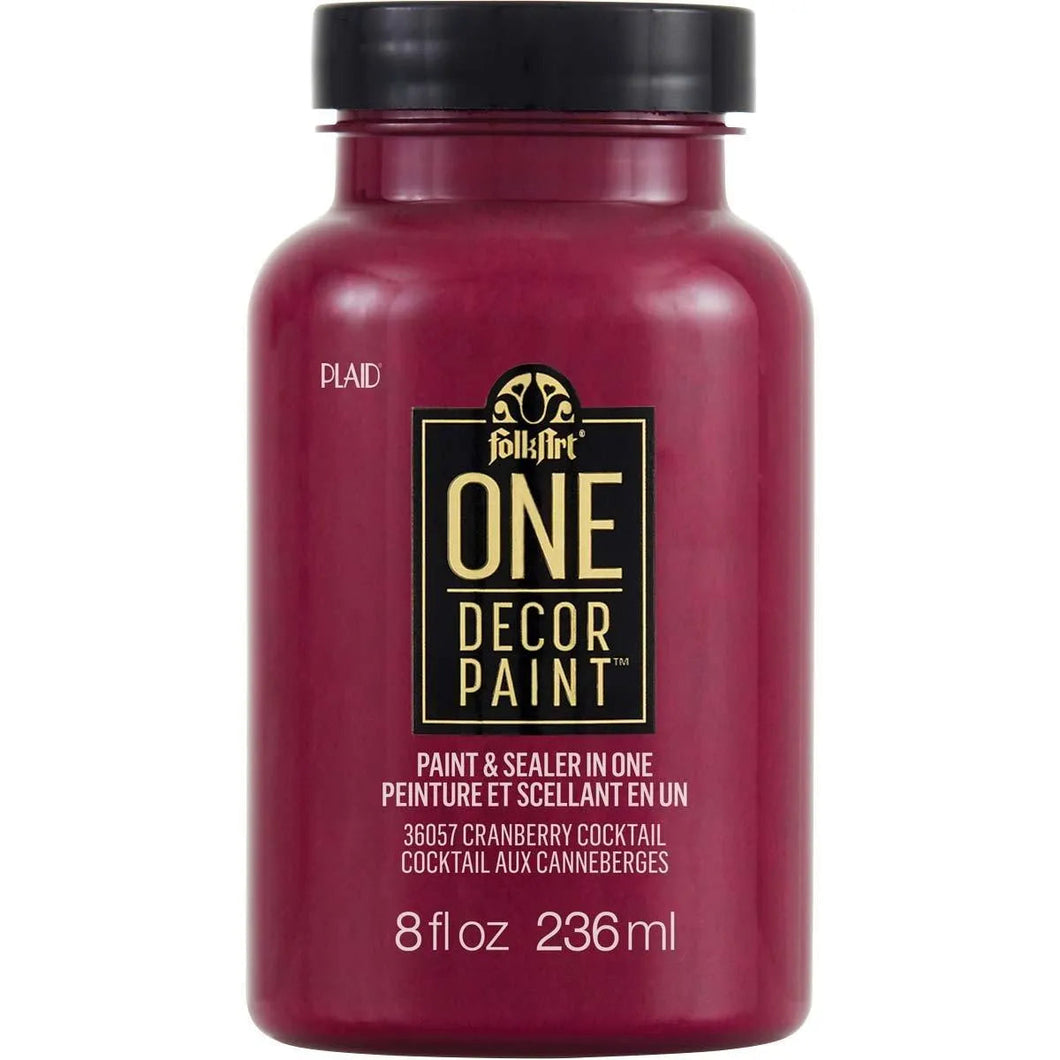 FolkArt One Decor Paint - Cranberry Cocktail