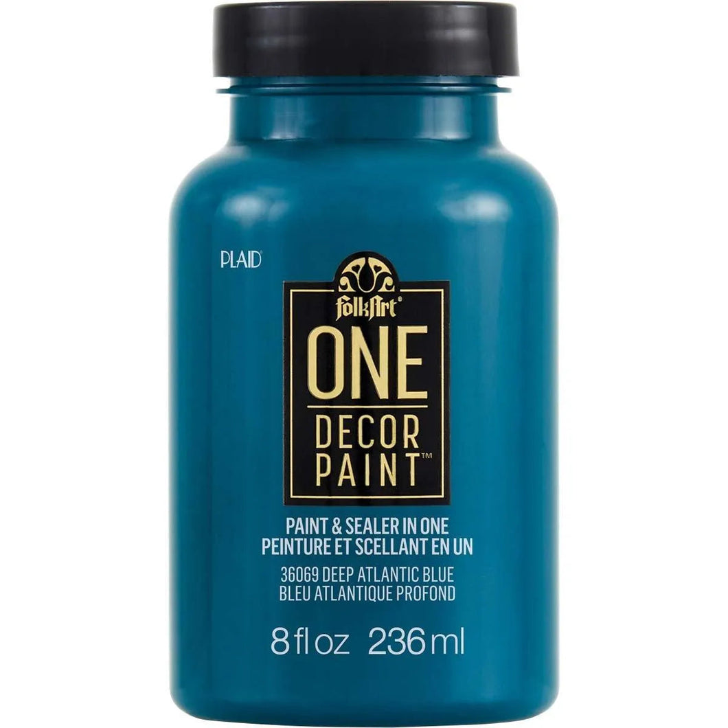 FolkArt One Decor Paint - Deep Atlantic Blue