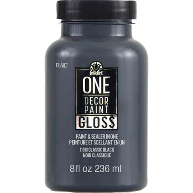 FolkArt One Decor Paint Gloss - Classic Black