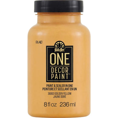 FolkArt One Decor Paint - Golden Yellow