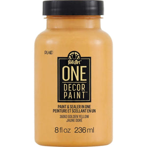 FolkArt One Decor Paint - Golden Yellow