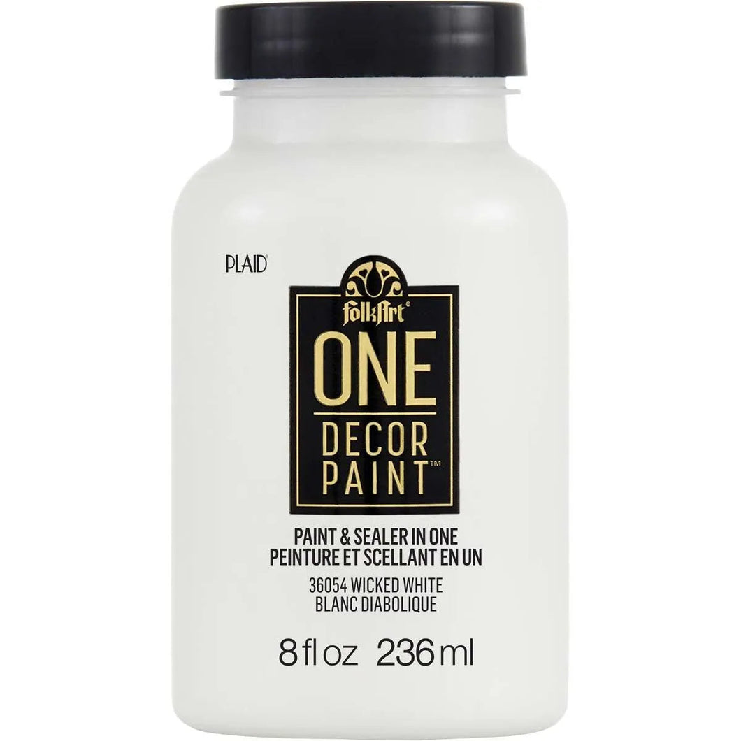 FolkArt One Decor Paint - Wicked White