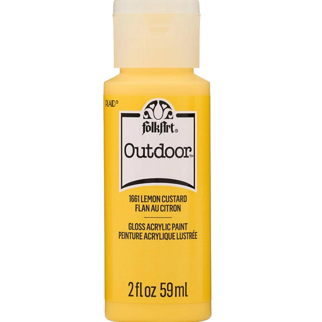 FolkArt Outdoor Acrylic Paint - Lemon Custard