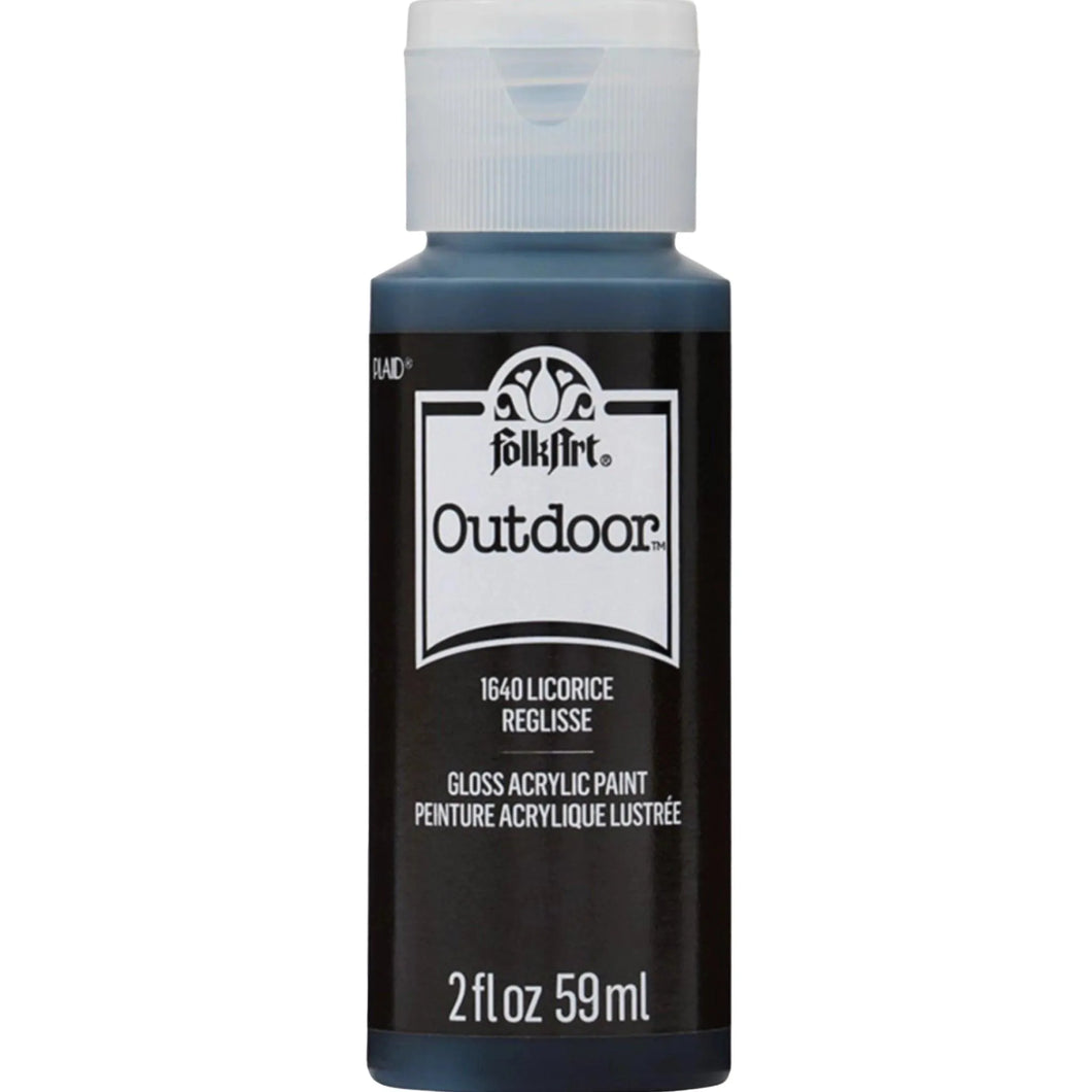 FolkArt Outdoor Acrylic Paint - Licorice