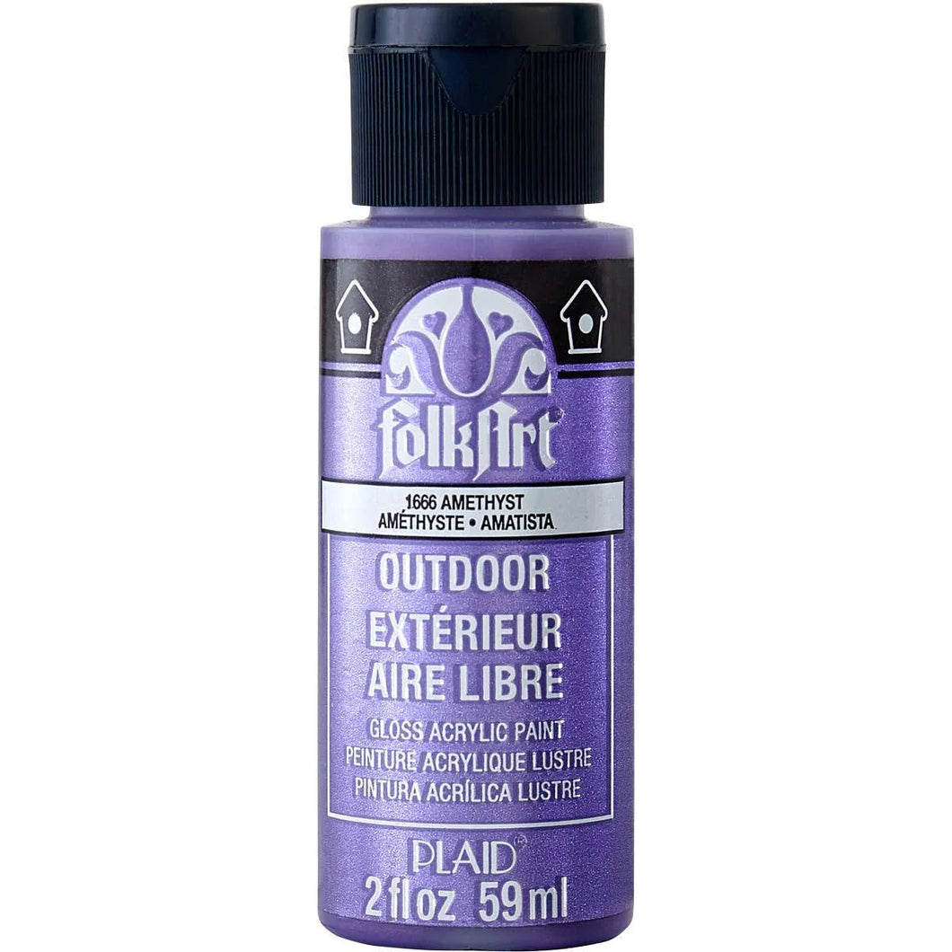 FolkArt Outdoor Acrylic Paint - Metallic Amethyst