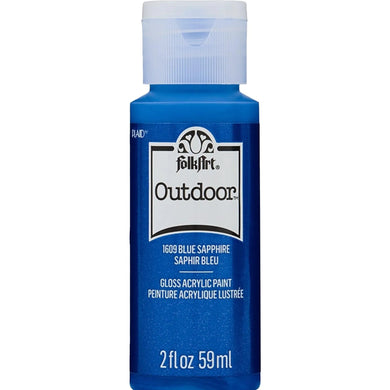 FolkArt Outdoor Acrylic Paint - Metallic Blue Sapphire