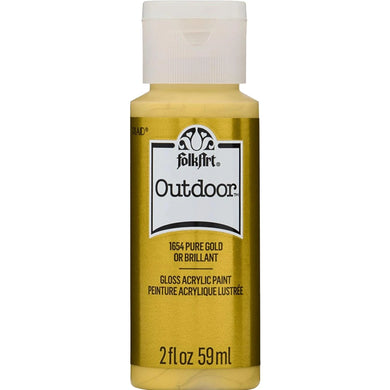 FolkArt Outdoor Acrylic Paint - Metallic Pure Gold