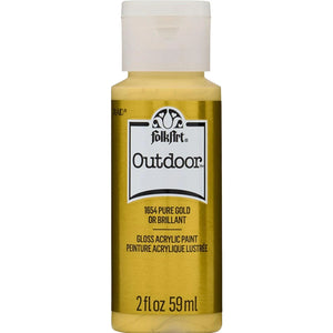 FolkArt Outdoor Acrylic Paint - Metallic Pure Gold