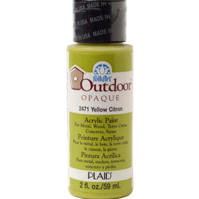 FolkArt Outdoor Acrylic Paint - Yellow Citron