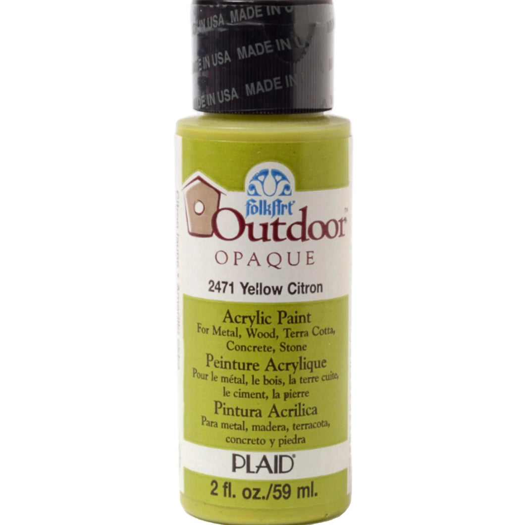 FolkArt Outdoor Acrylic Paint - Yellow Citron
