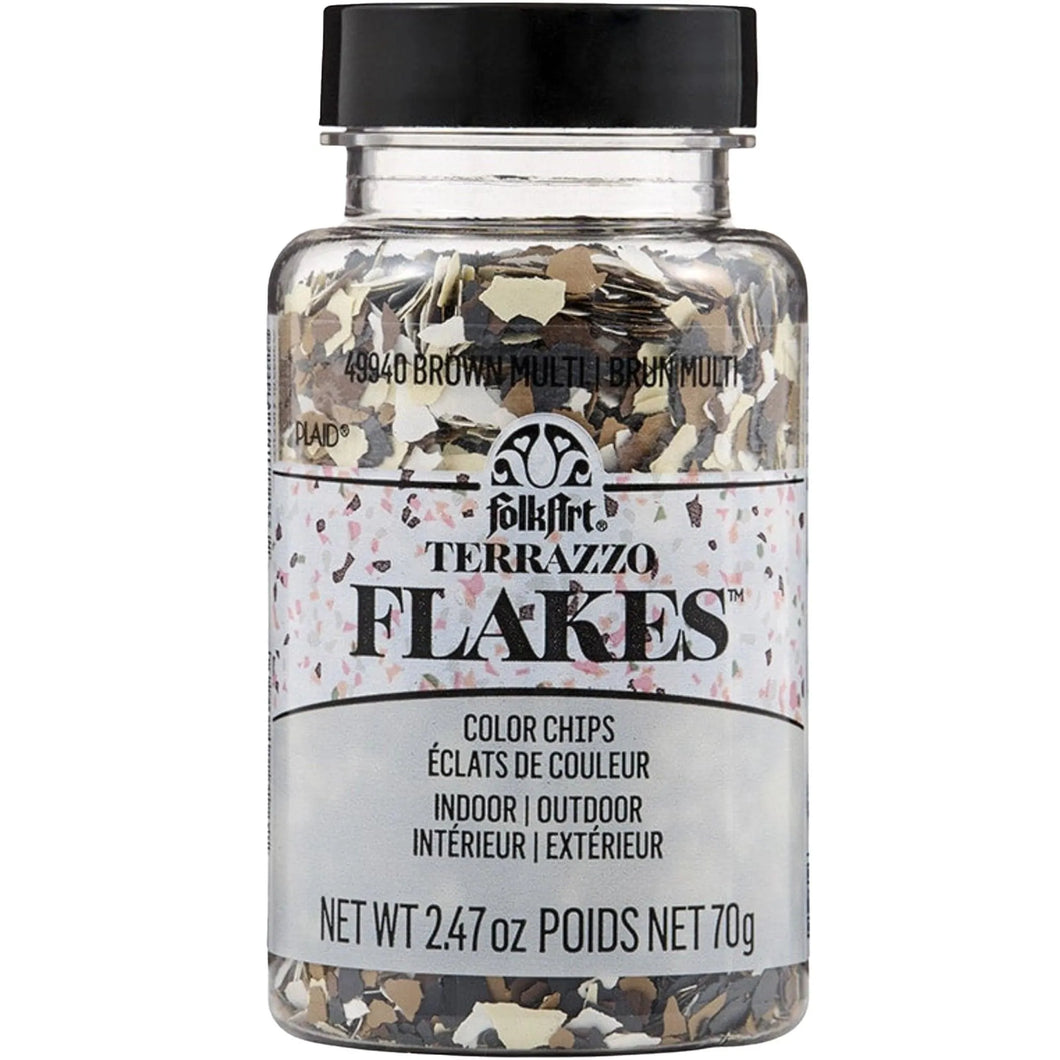FolkArt Terrazzo Flakes - Brown Multi