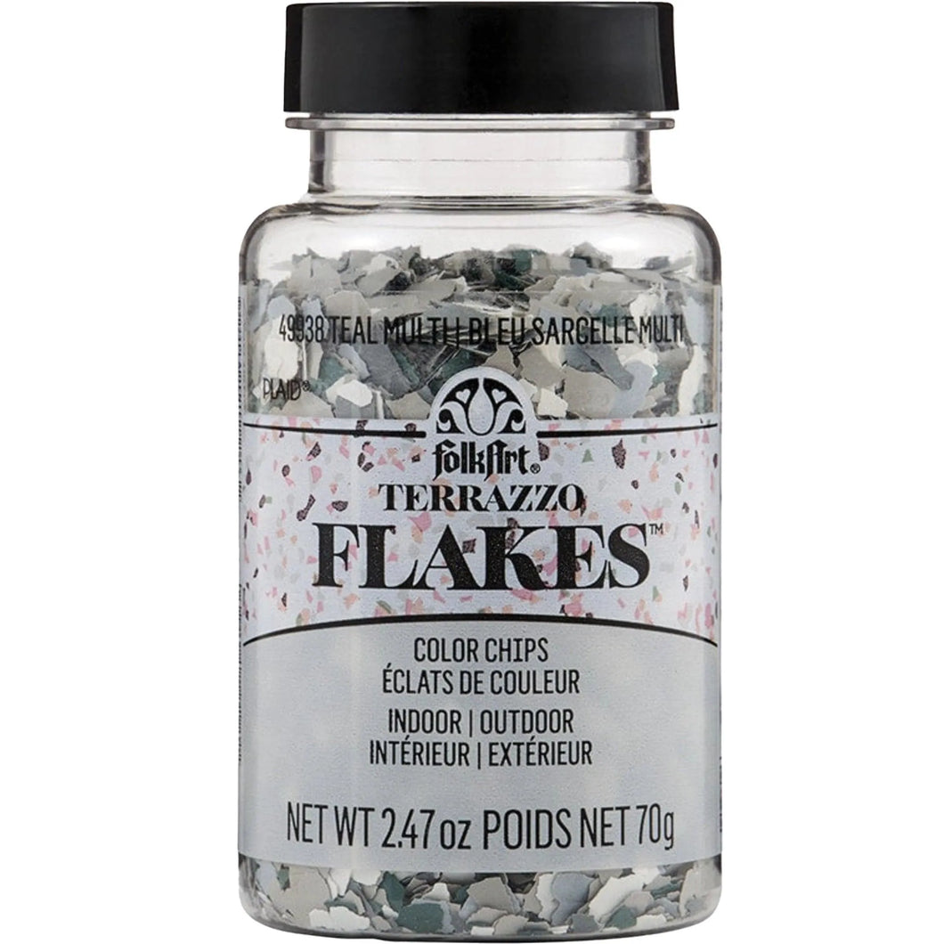 FolkArt Terrazzo Flakes - Teal Multi