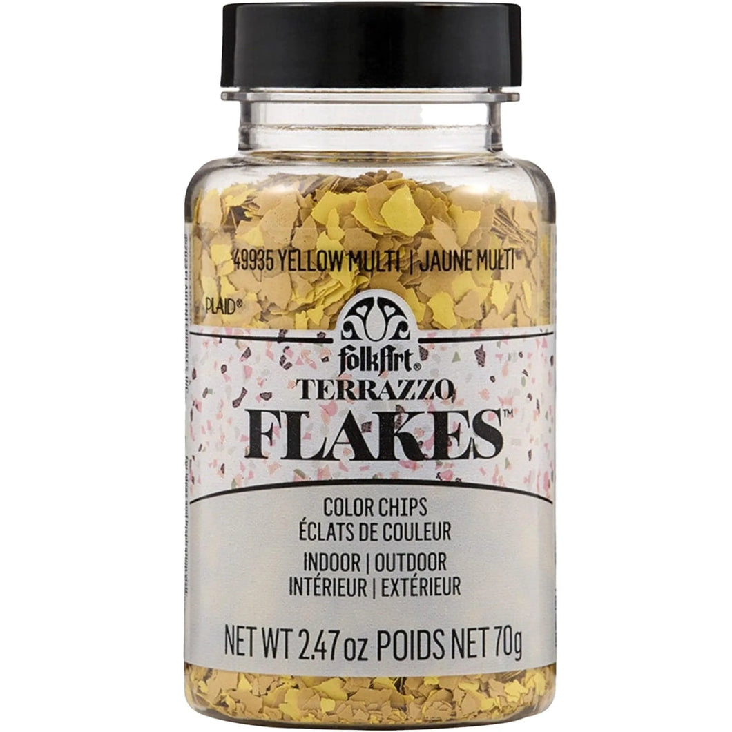 FolkArt Terrazzo Flakes - Yellow Multi