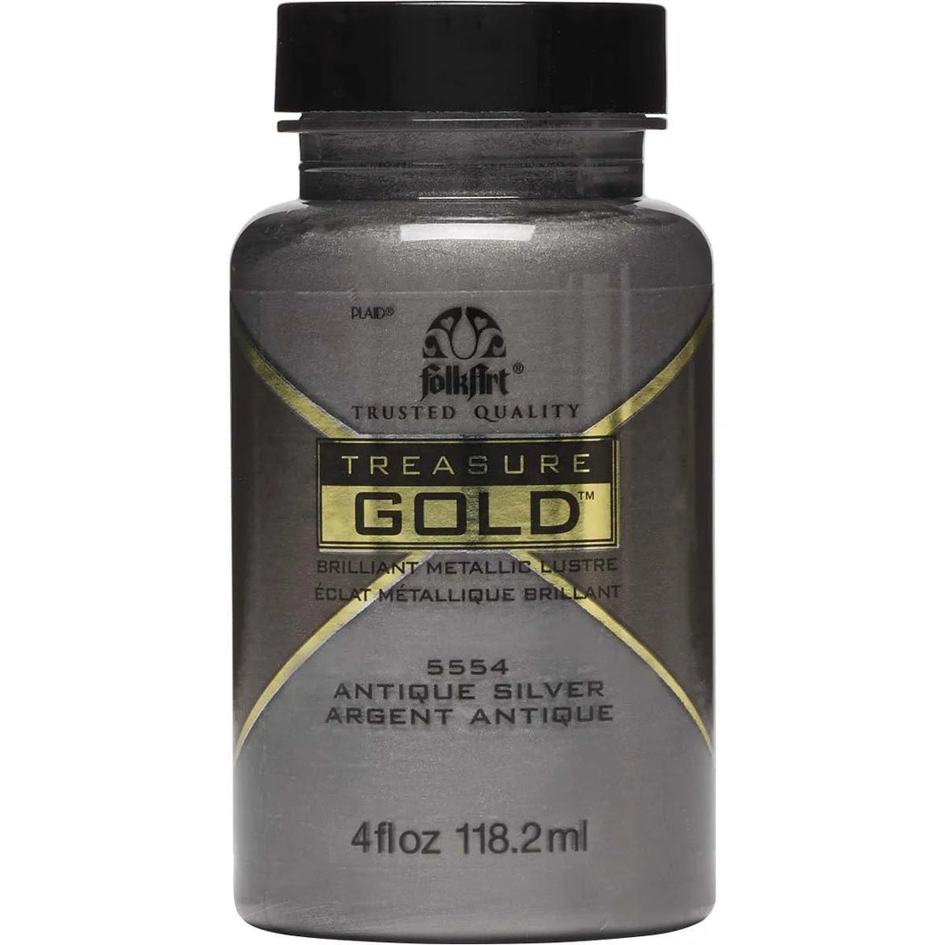 FolkArt Treasure Gold Acrylic Paint - Antique Silver