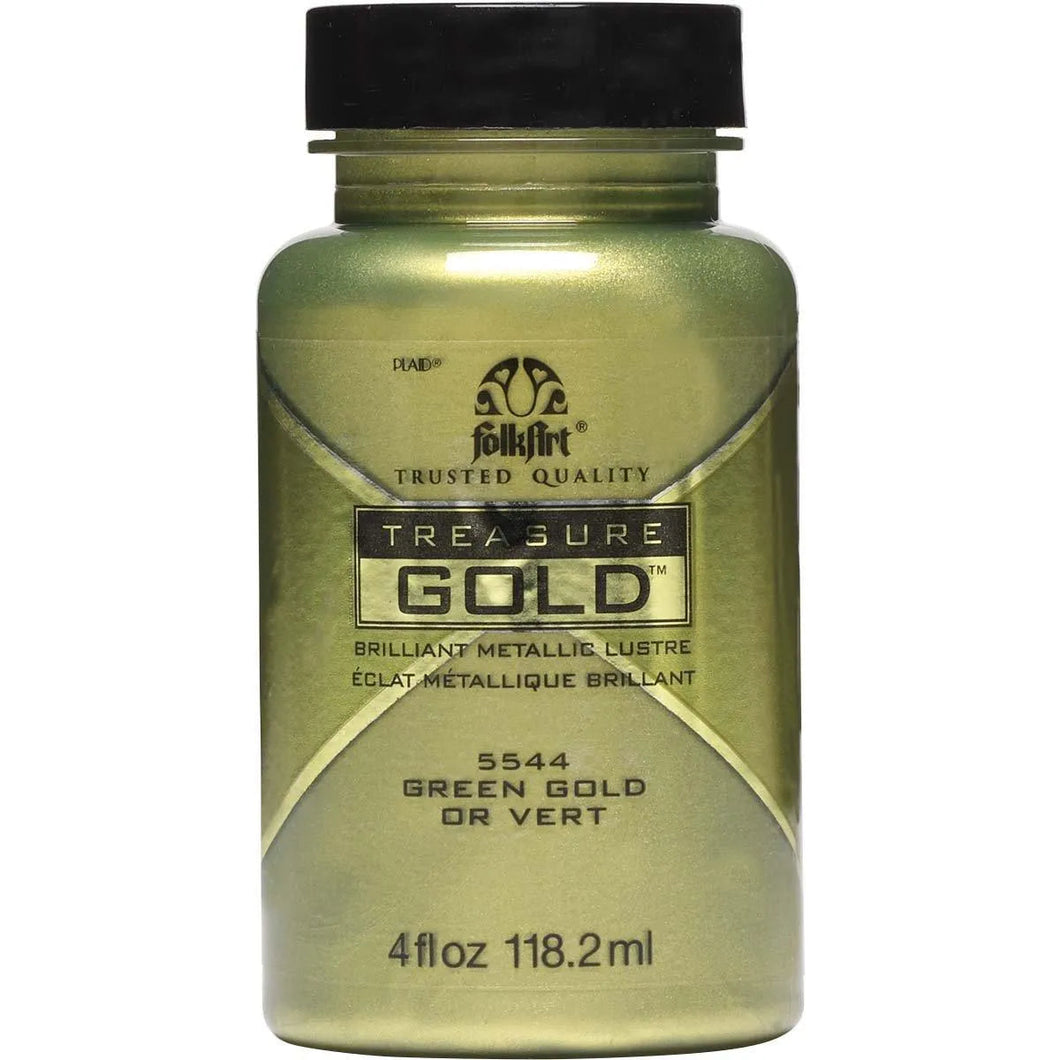 FolkArt Treasure Gold Acrylic Paint - Green Gold