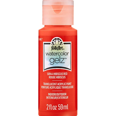 FolkArt Watercolor Gelz Acrylic Paint - Hibiscus Red