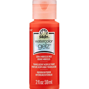 FolkArt Watercolor Gelz Acrylic Paint - Hibiscus Red