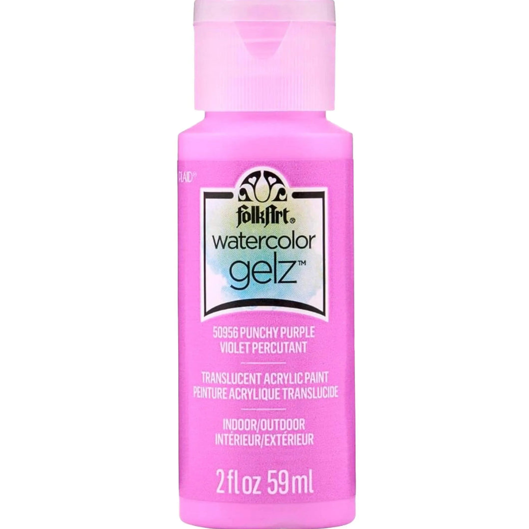 FolkArt Watercolor Gelz Acrylic Paint - Punchy Purple