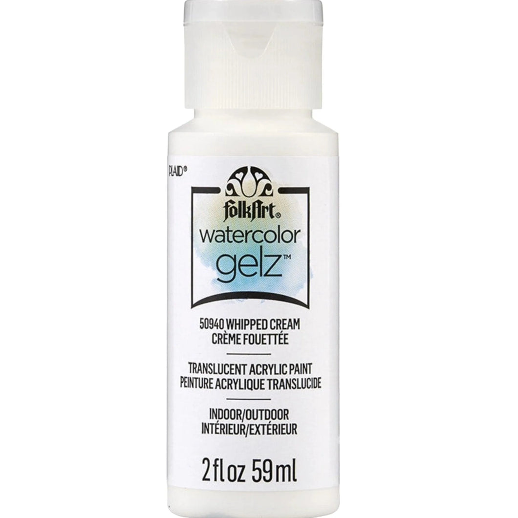 FolkArt Watercolor Gelz Acrylic Paint - Whipped Cream